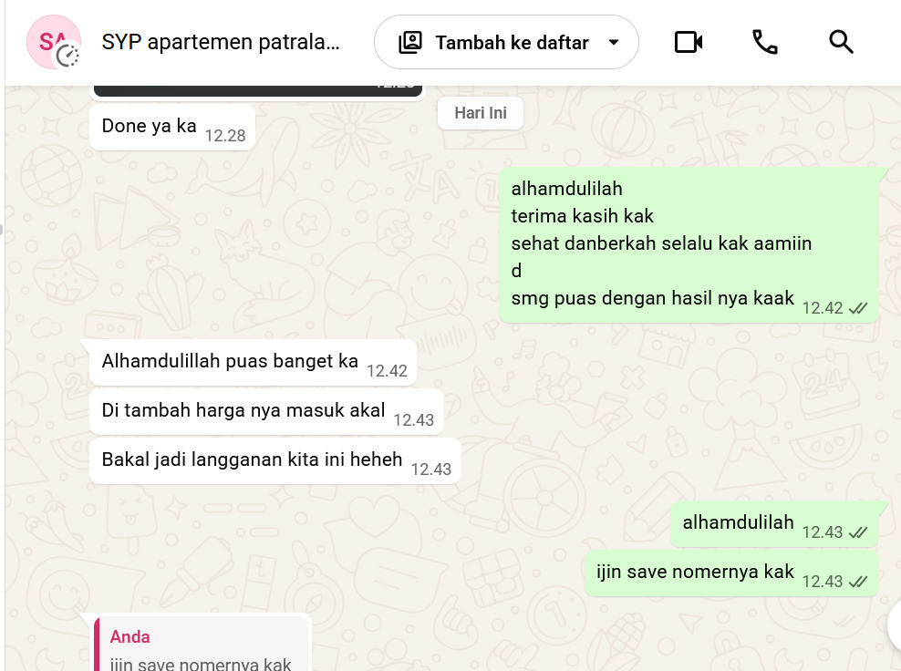Screenshot Testimoni